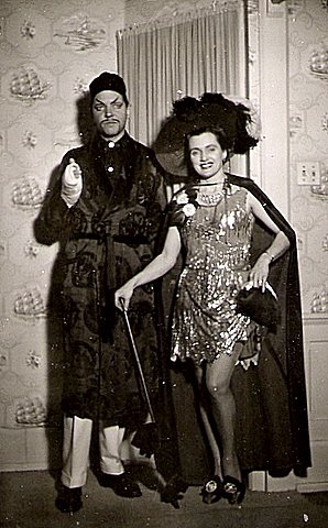 john and tilly wells at burke's costume party